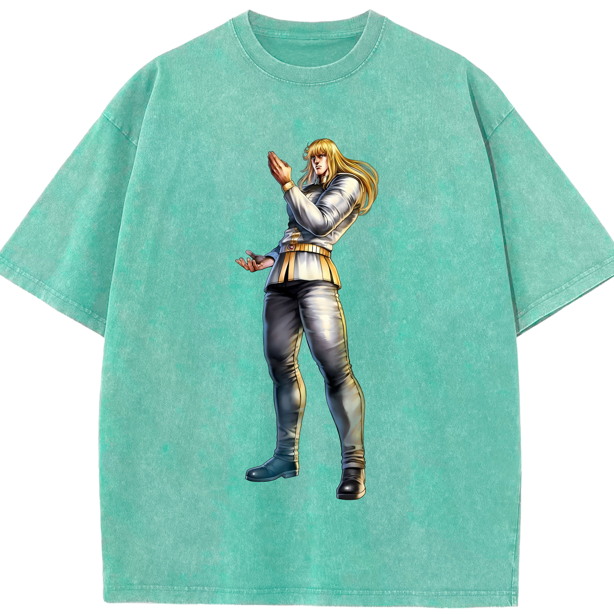 （画像用） 北斗の拳 Fist of the North Star 綿100% ヴィンテージ風 半袖Tシャツ（フロントプリント）